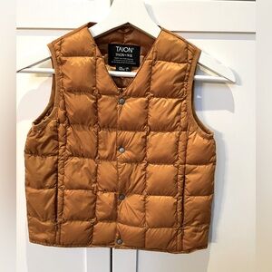 TAION quilted down vest KIDS goldenrod L